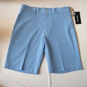 Walter Hagen Mens Perfect 11 Daybreak Blue Flat Front Shorts W34